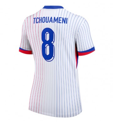 Frankrig Aurelien Tchouameni #8 Replika Udebanetrøje Dame EM 2024 Kortærmet